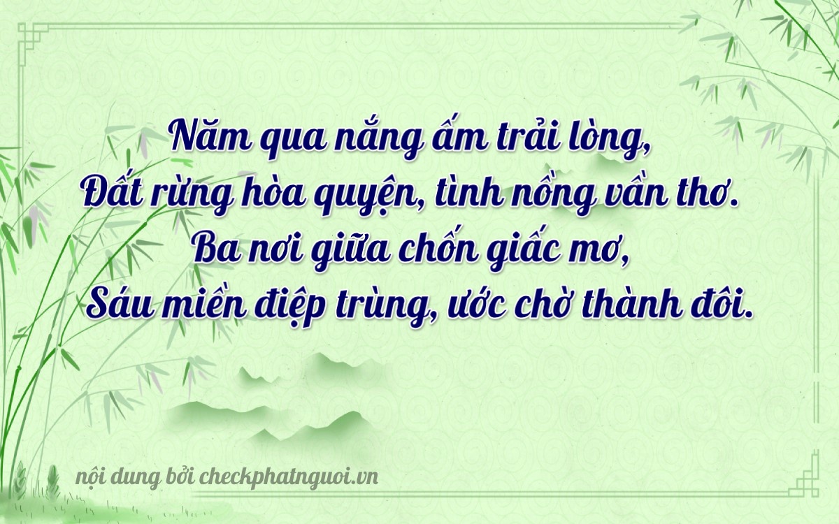 Bài thơ ý nghĩa cho <b>biển số 60C-53540</b> tại website checkphatnguoi.vn