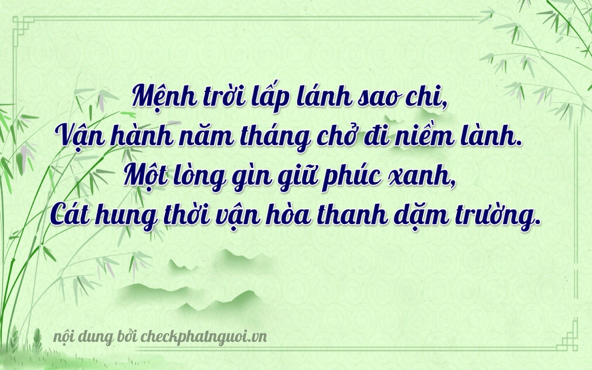 Bài thơ ý nghĩa cho <b>biển số 60C-54177</b> tại website checkphatnguoi.vn