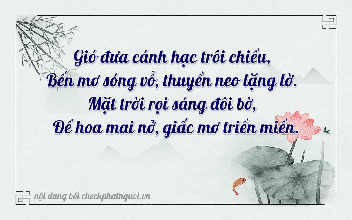 Bài thơ ý nghĩa cho <b>biển số 60C-57590</b> tại website checkphatnguoi.vn