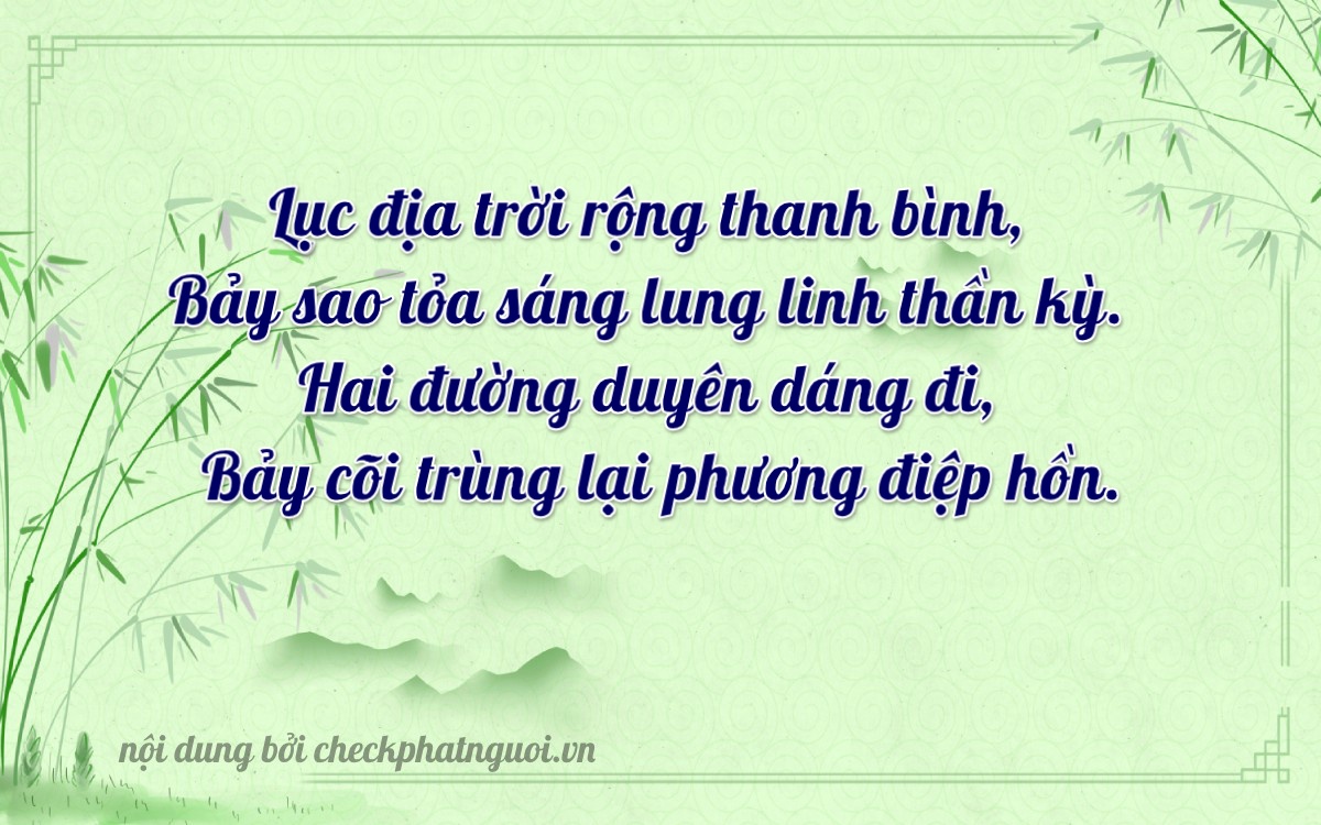 Bài thơ ý nghĩa cho <b>biển số 60C-62777</b> tại website checkphatnguoi.vn