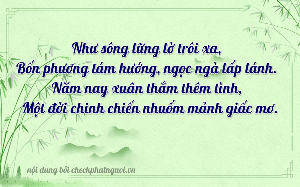 Bài thơ ý nghĩa cho <b>biển số 60C-65014</b> tại website checkphatnguoi.vn