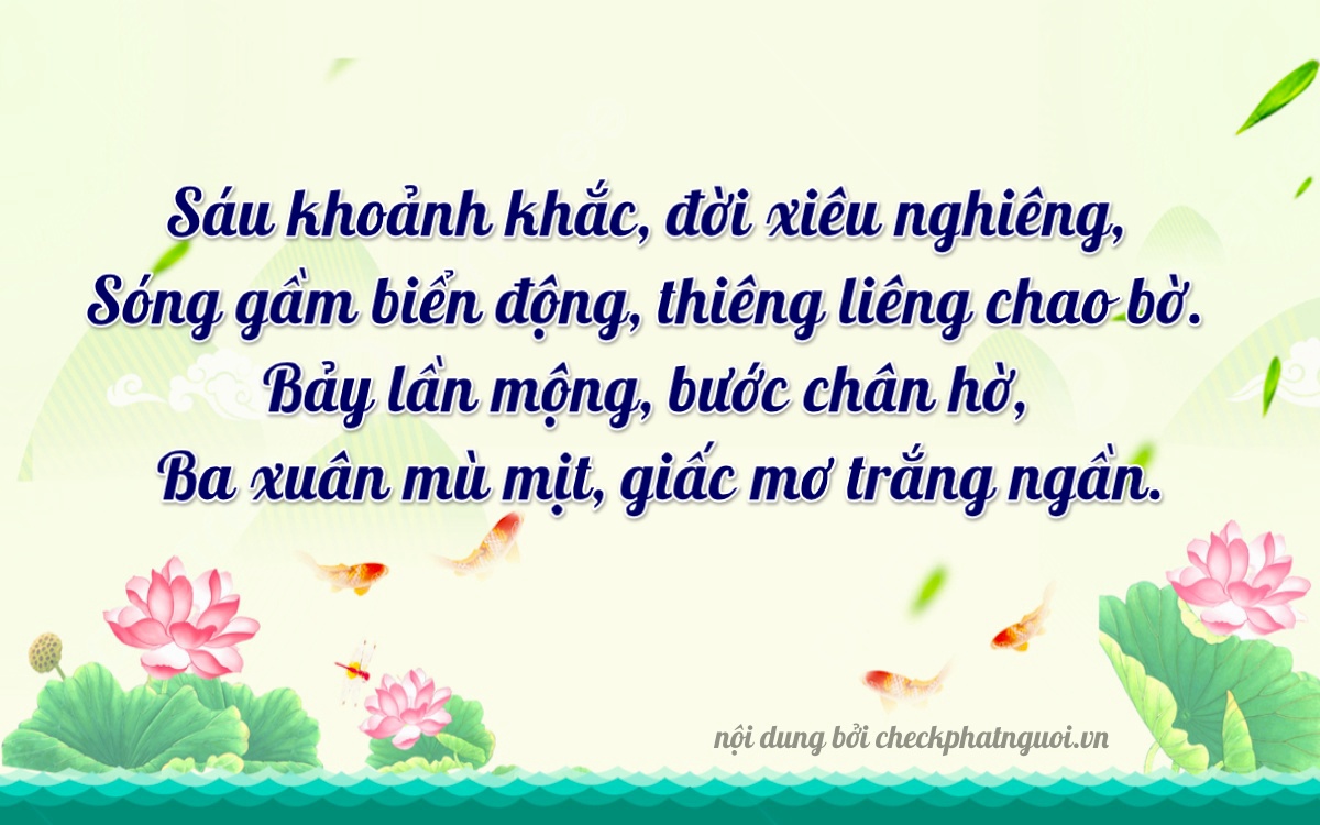 Bài thơ ý nghĩa cho <b>biển số 60C-66734</b> tại website checkphatnguoi.vn