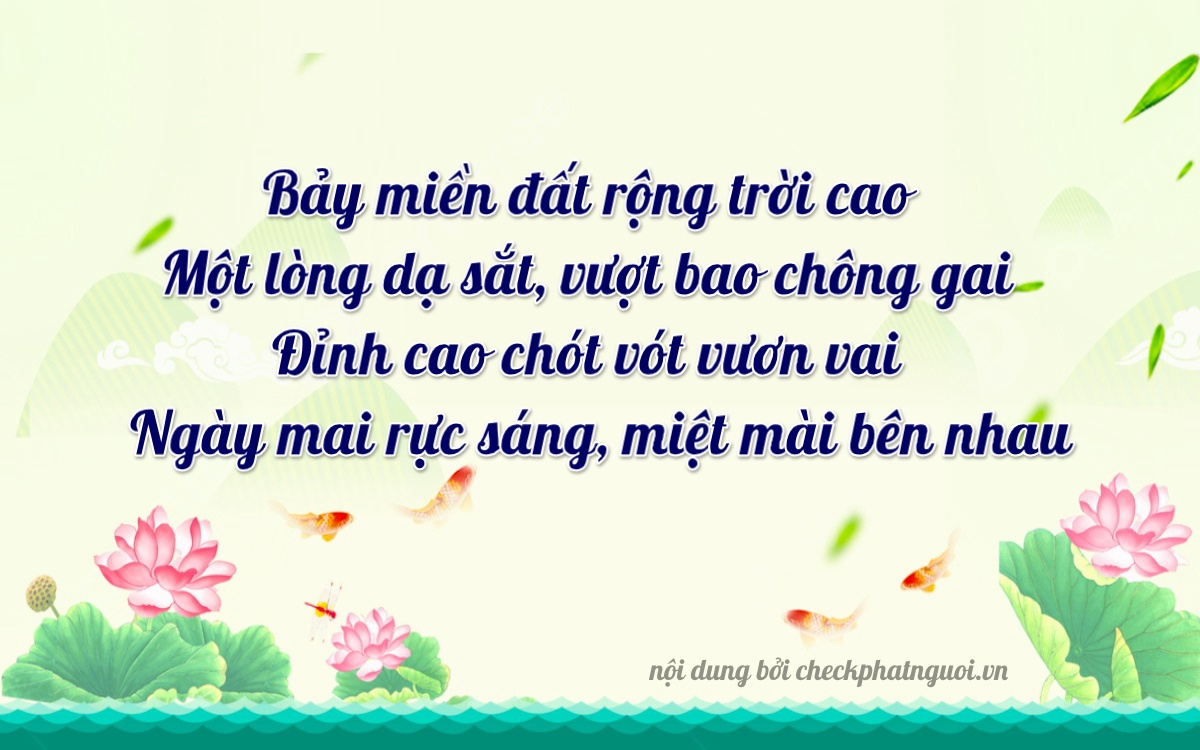 Bài thơ ý nghĩa cho <b>biển số 60C-71391</b> tại website checkphatnguoi.vn