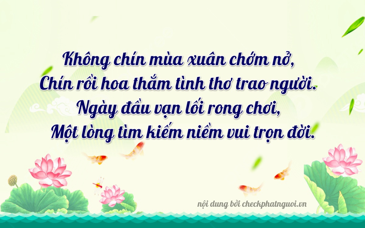 Bài thơ ý nghĩa cho <b>biển số 60F-09901</b> tại website checkphatnguoi.vn