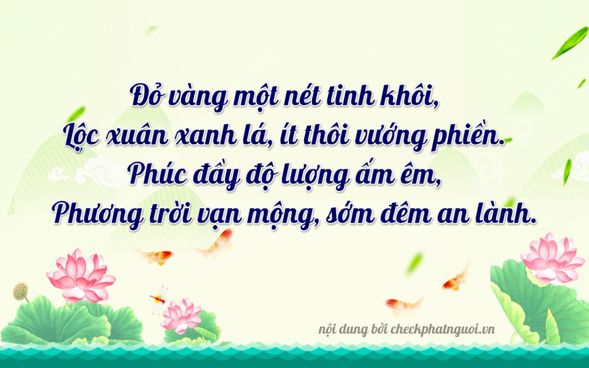 Bài thơ ý nghĩa cho <b>biển số 60F1-13567</b> tại website checkphatnguoi.vn