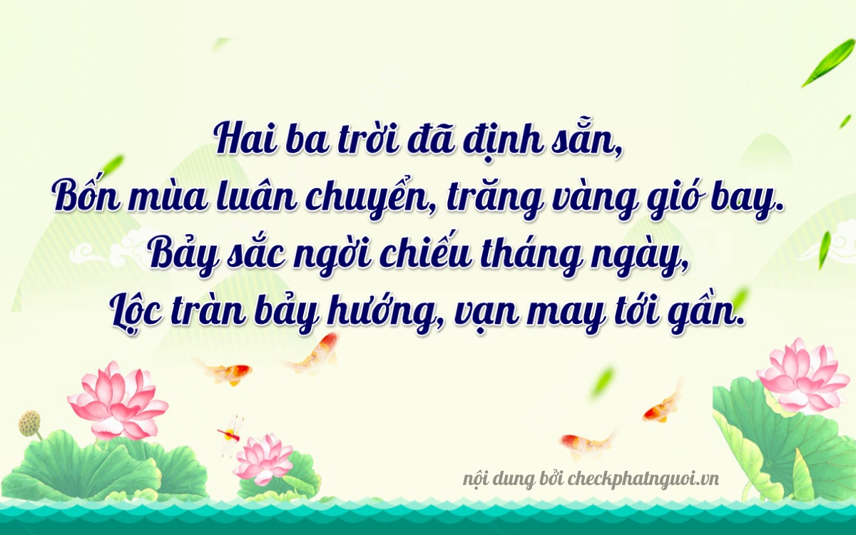 Bài thơ ý nghĩa cho <b>biển số 60F1-23477</b> tại website checkphatnguoi.vn