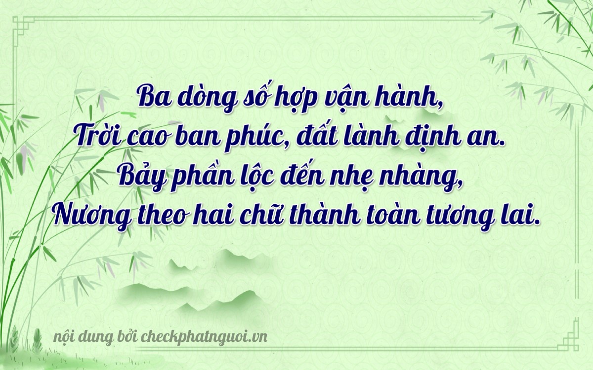 Bài thơ ý nghĩa cho <b>biển số 60F1-32072</b> tại website checkphatnguoi.vn