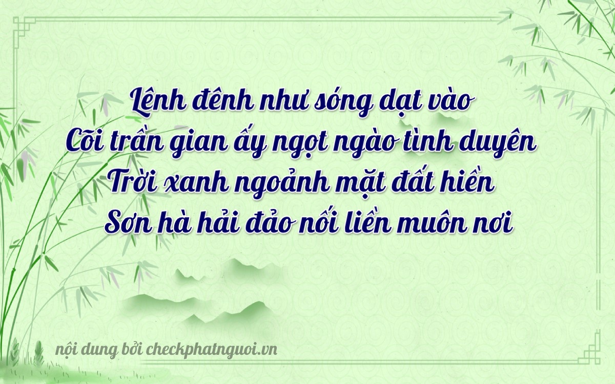 Bài thơ ý nghĩa cho <b>biển số 60F1-42256</b> tại website checkphatnguoi.vn
