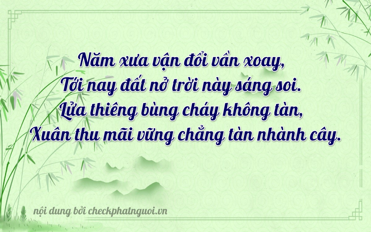Bài thơ ý nghĩa cho <b>biển số 60F1-50662</b> tại website checkphatnguoi.vn