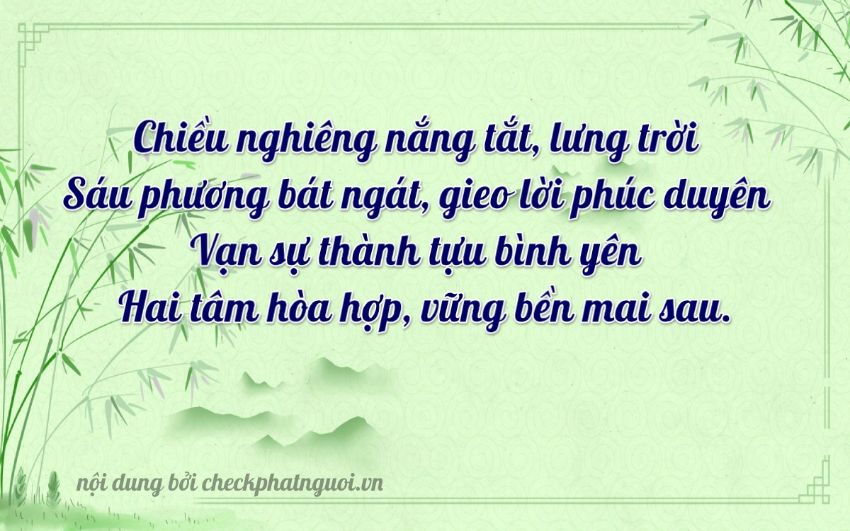 Bài thơ ý nghĩa cho <b>biển số 60F1-66942</b> tại website checkphatnguoi.vn