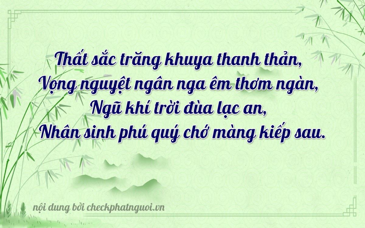 Bài thơ ý nghĩa cho <b>biển số 60F1-75544</b> tại website checkphatnguoi.vn