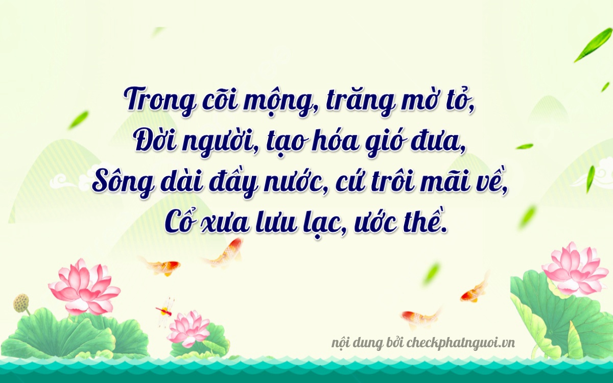 Bài thơ ý nghĩa cho <b>biển số 60F1-86317</b> tại website checkphatnguoi.vn