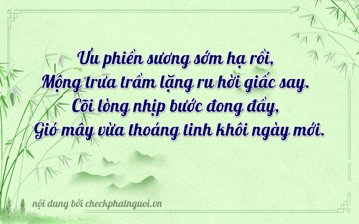 Bài thơ ý nghĩa cho <b>biển số 60F1-91942</b> tại website checkphatnguoi.vn