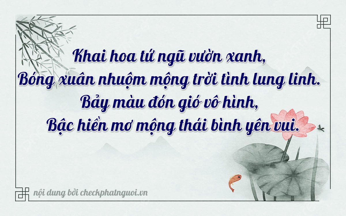 Bài thơ ý nghĩa cho <b>biển số 60F2-04372</b> tại website checkphatnguoi.vn