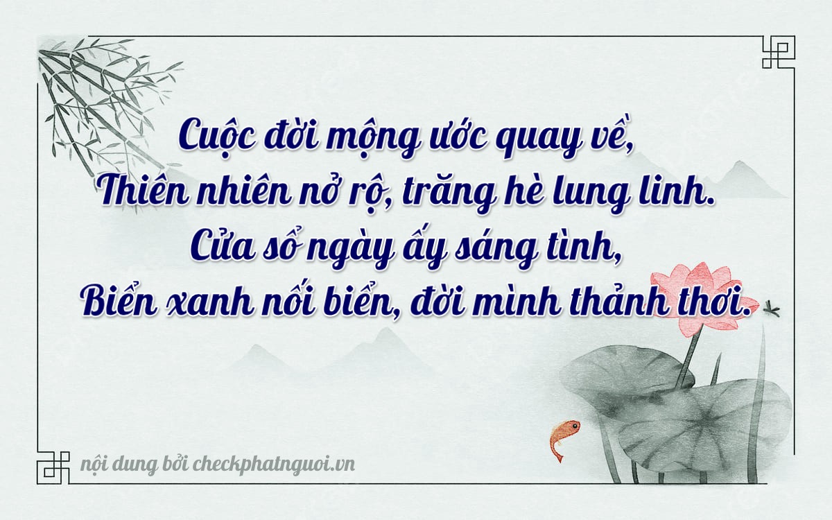 Bài thơ ý nghĩa cho <b>biển số 60F2-10549</b> tại website checkphatnguoi.vn