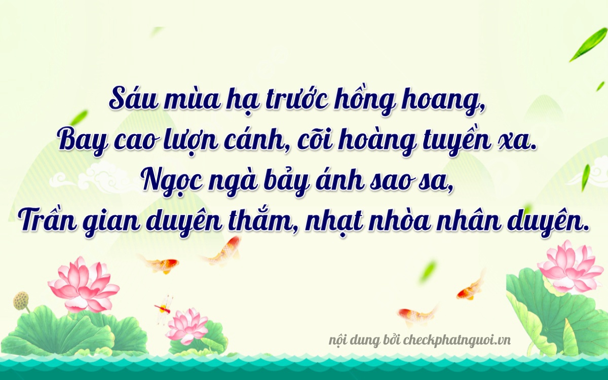 Bài thơ ý nghĩa cho <b>biển số 60F2-16689</b> tại website checkphatnguoi.vn