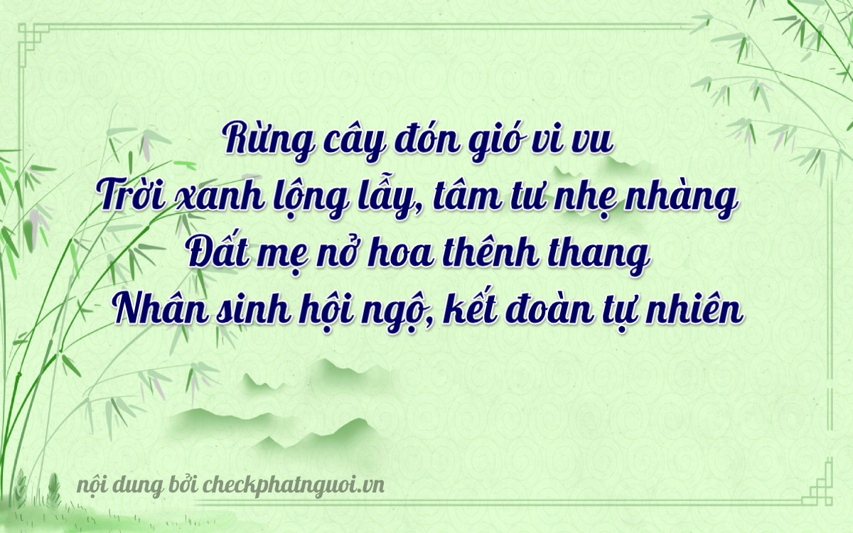 Bài thơ ý nghĩa cho <b>biển số 60F2-20358</b> tại website checkphatnguoi.vn