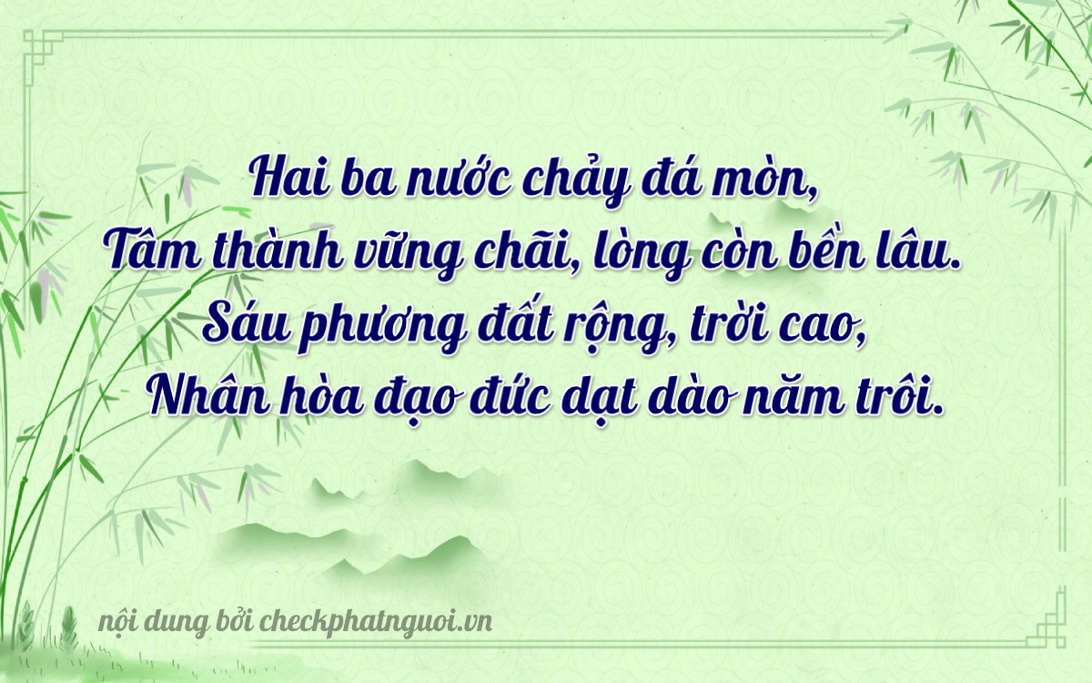 Bài thơ ý nghĩa cho <b>biển số 60F2-23615</b> tại website checkphatnguoi.vn