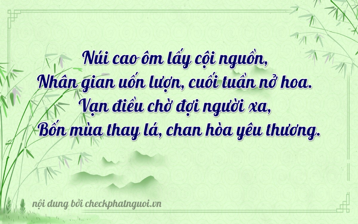 Bài thơ ý nghĩa cho <b>biển số 60F2-29283</b> tại website checkphatnguoi.vn