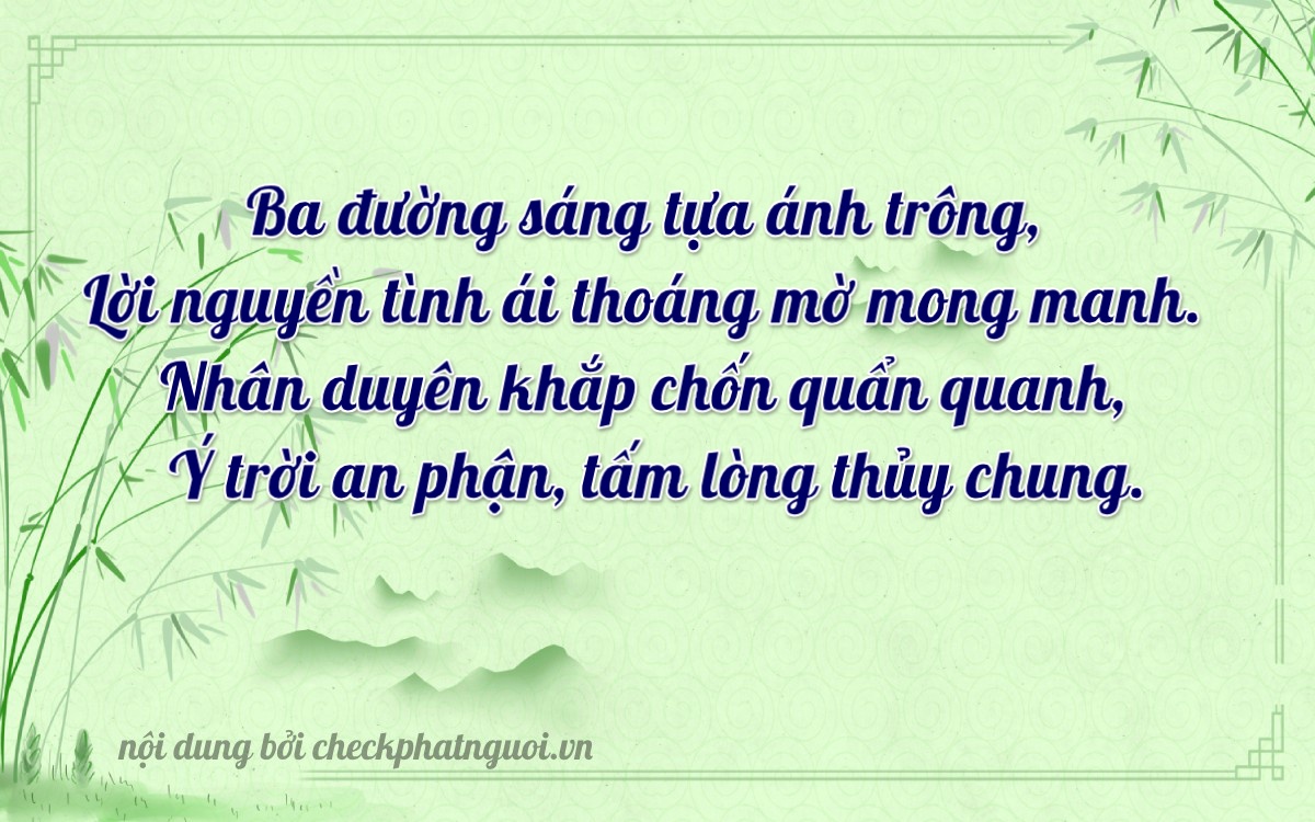 Bài thơ ý nghĩa cho <b>biển số 60F2-38056</b> tại website checkphatnguoi.vn