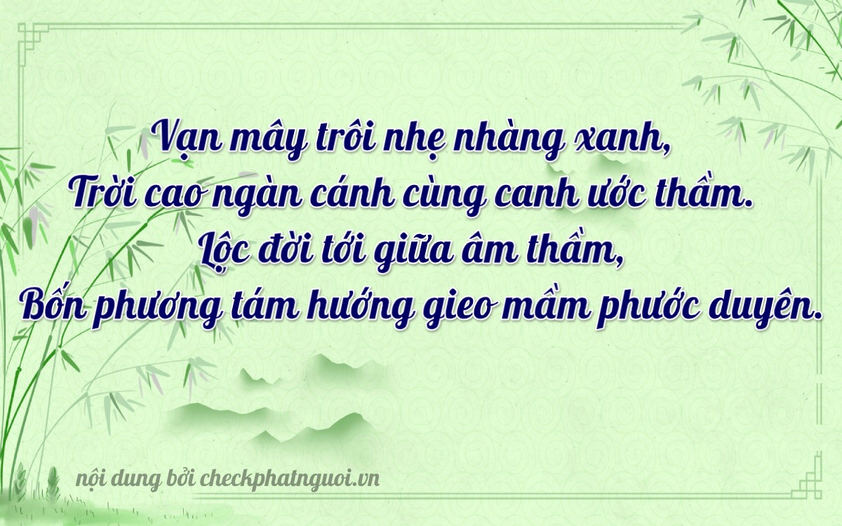 Bài thơ ý nghĩa cho <b>biển số 60F2-44166</b> tại website checkphatnguoi.vn