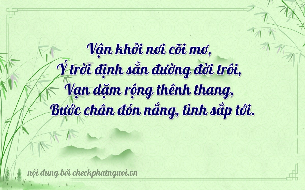 Bài thơ ý nghĩa cho <b>biển số 60F-24590</b> tại website checkphatnguoi.vn