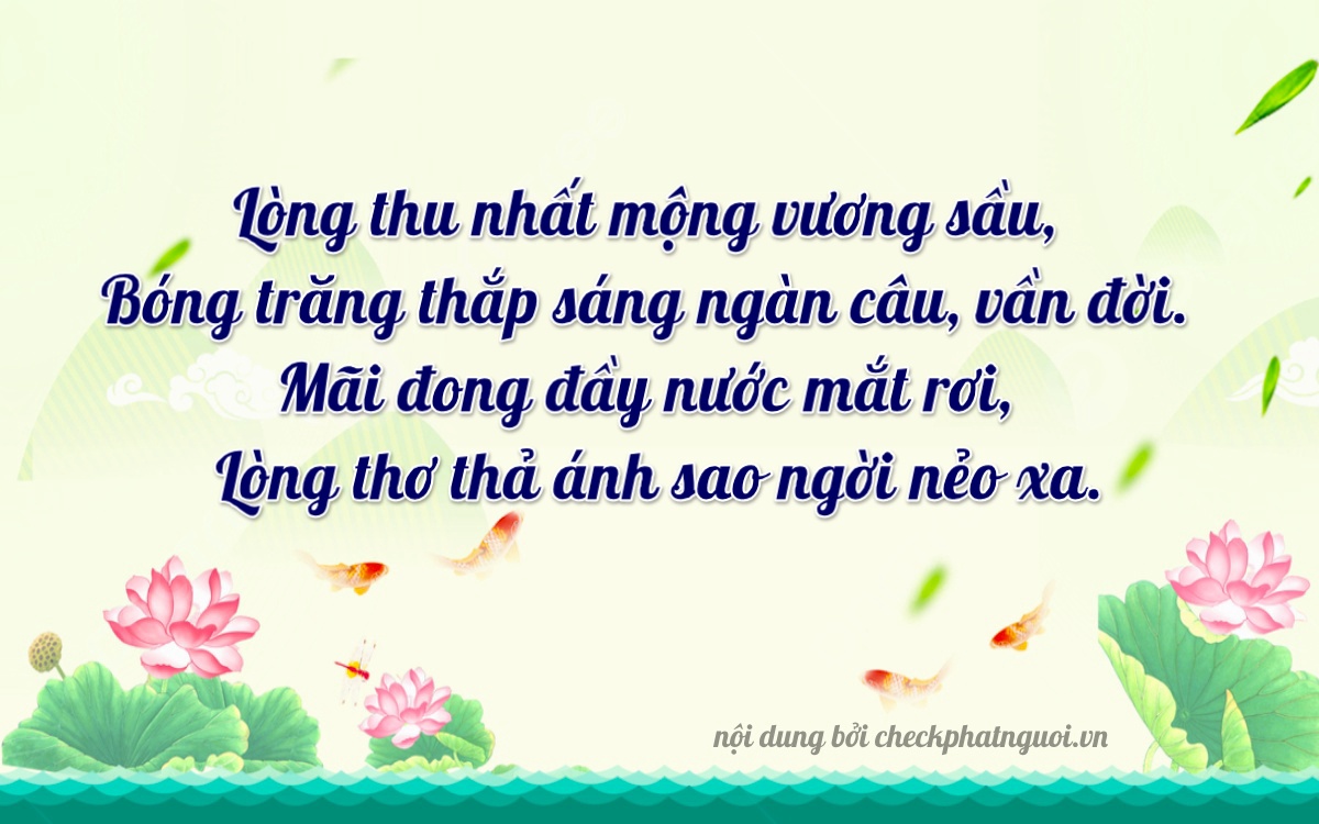 Bài thơ ý nghĩa cho <b>biển số 60F2-64146</b> tại website checkphatnguoi.vn