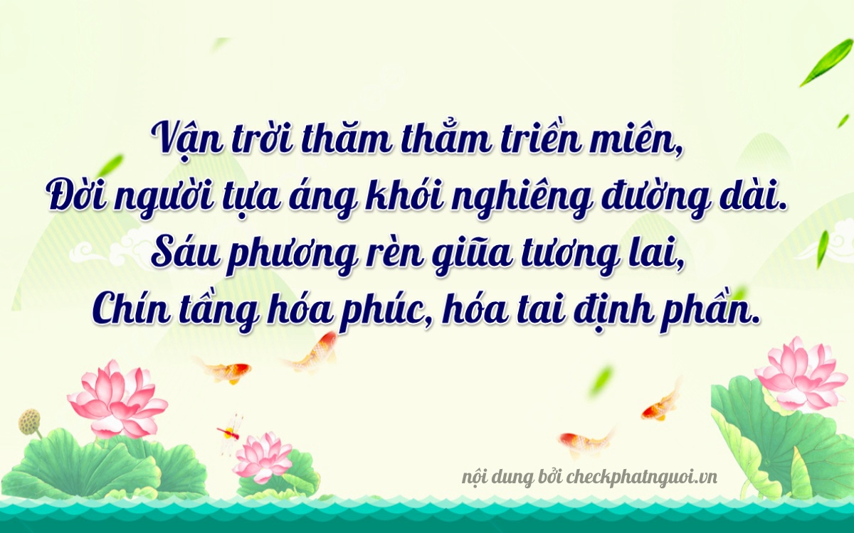 Bài thơ ý nghĩa cho <b>biển số 60F2-69694</b> tại website checkphatnguoi.vn
