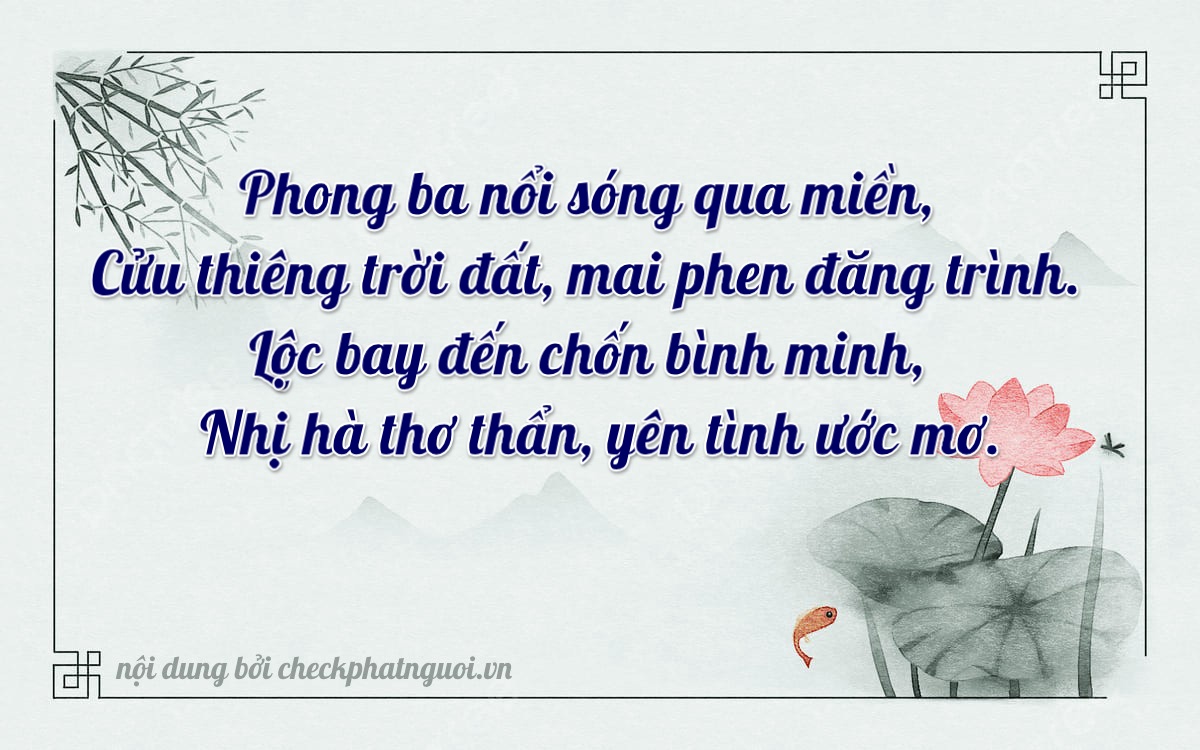 Bài thơ ý nghĩa cho <b>biển số 60F2-91366</b> tại website checkphatnguoi.vn