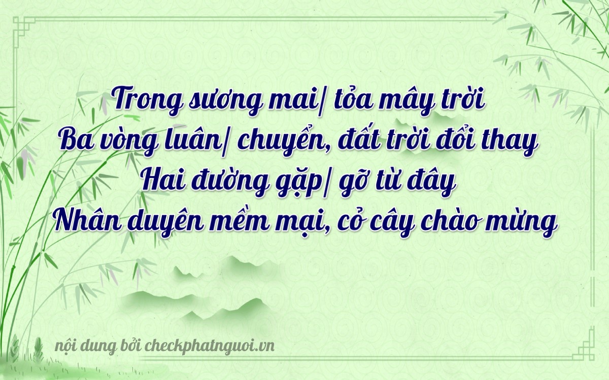 Bài thơ ý nghĩa cho <b>biển số 60F3-03521</b> tại website checkphatnguoi.vn