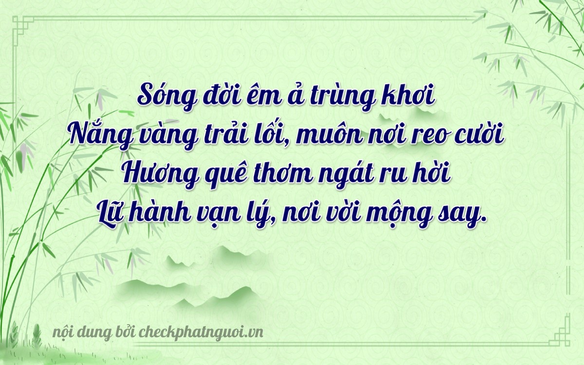 Bài thơ ý nghĩa cho <b>biển số 60F3-08238</b> tại website checkphatnguoi.vn