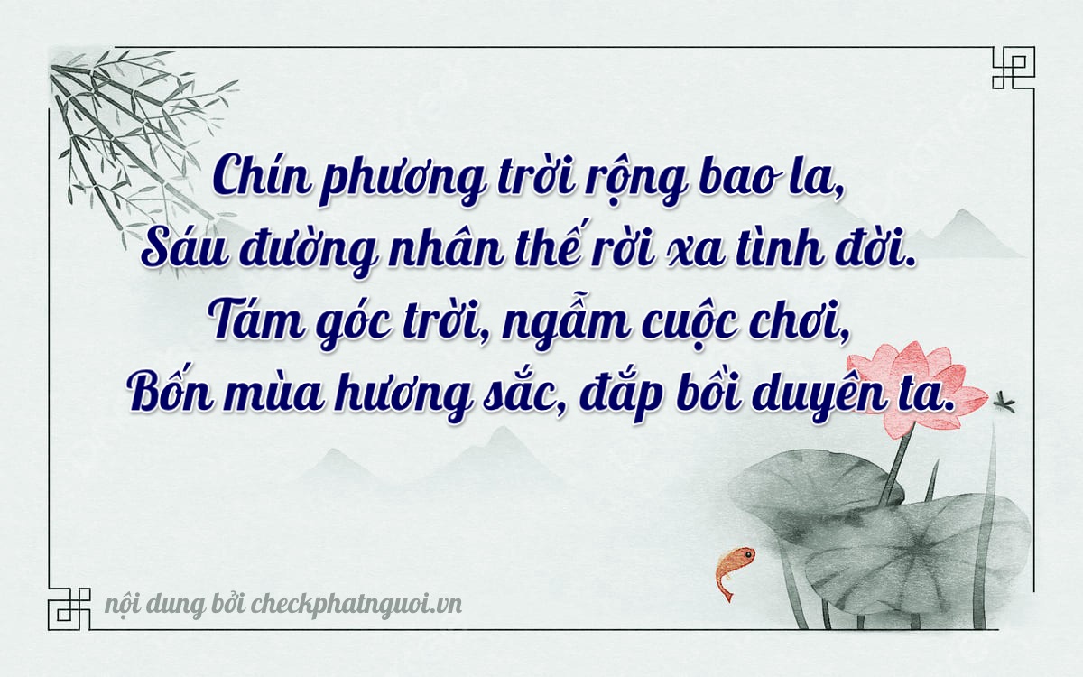 Bài thơ ý nghĩa cho <b>biển số 60F3-09684</b> tại website checkphatnguoi.vn