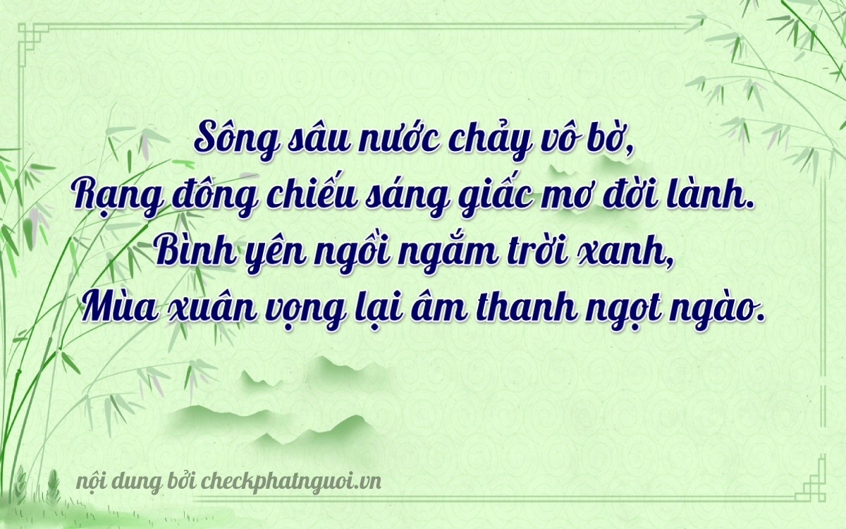 Bài thơ ý nghĩa cho <b>biển số 60F3-32442</b> tại website checkphatnguoi.vn