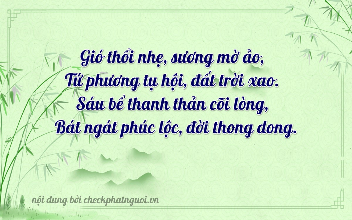 Bài thơ ý nghĩa cho <b>biển số 60F3-46858</b> tại website checkphatnguoi.vn