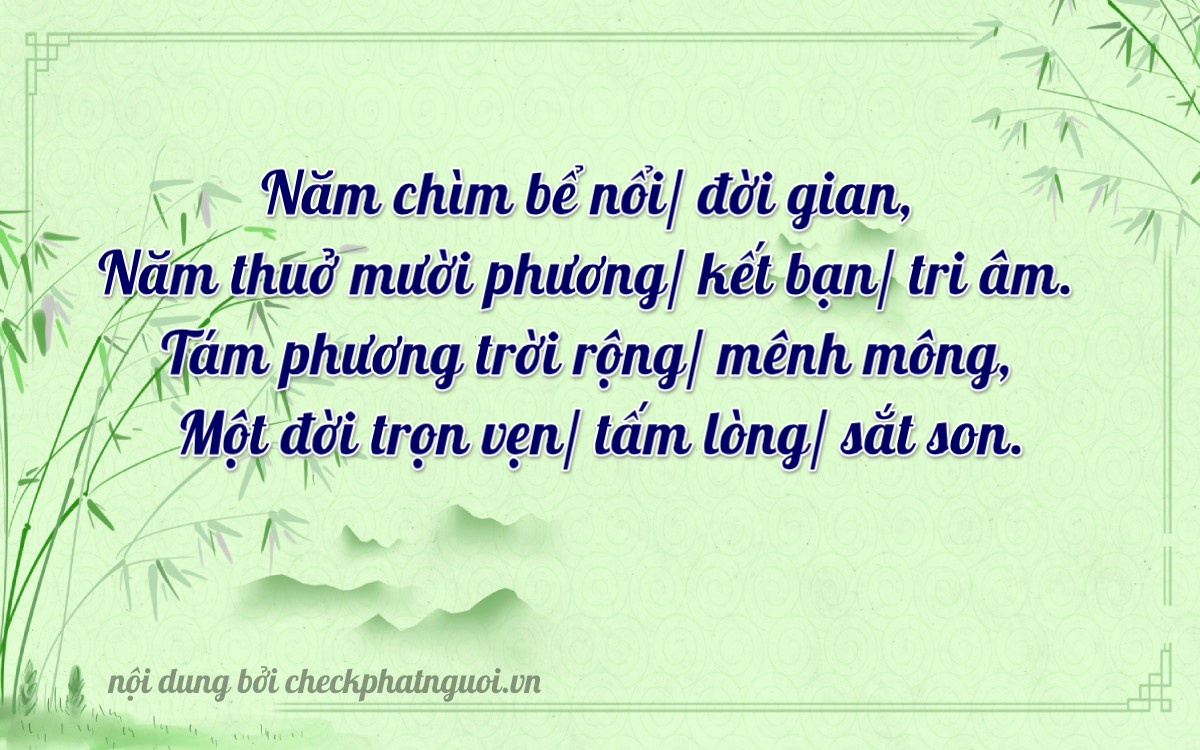 Bài thơ ý nghĩa cho <b>biển số 60F3-55581</b> tại website checkphatnguoi.vn