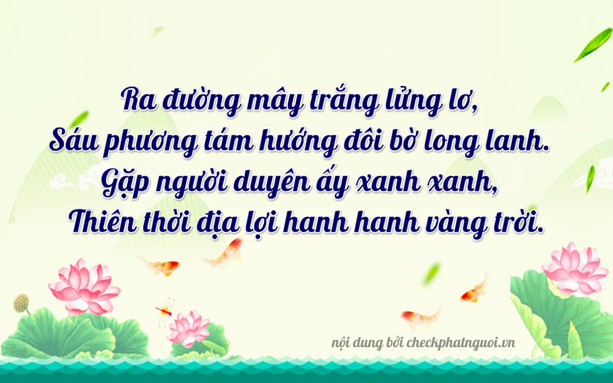 Bài thơ ý nghĩa cho <b>biển số 60F3-60880</b> tại website checkphatnguoi.vn