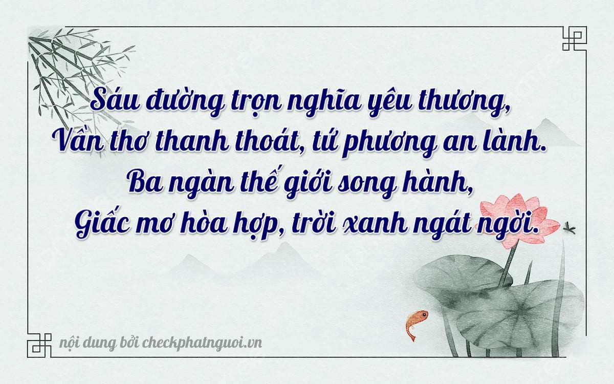 Bài thơ ý nghĩa cho <b>biển số 60F3-61310</b> tại website checkphatnguoi.vn