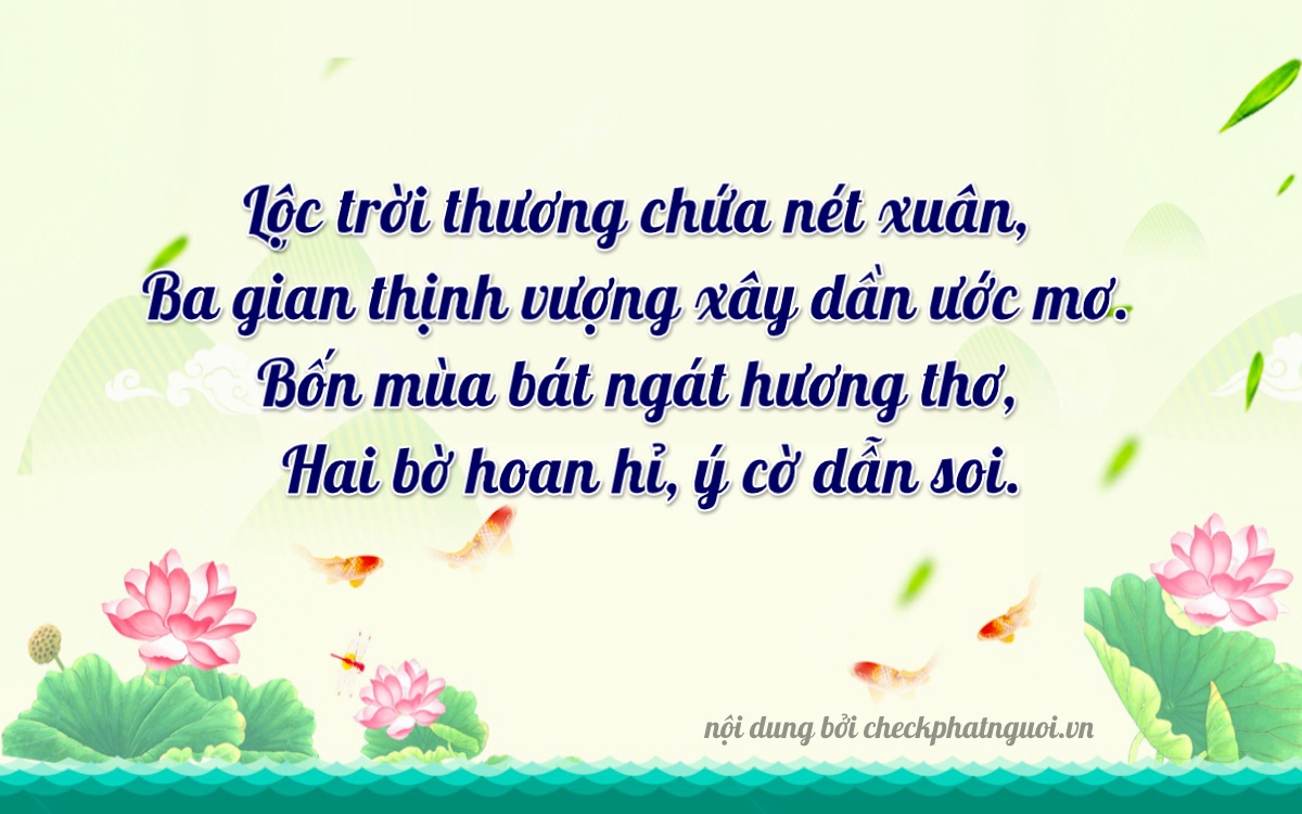 Bài thơ ý nghĩa cho <b>biển số 60F3-63421</b> tại website checkphatnguoi.vn