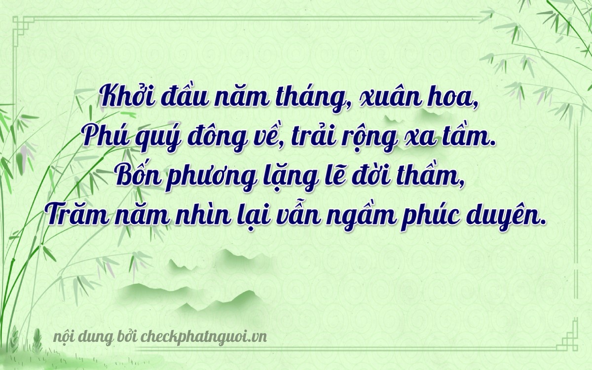 Bài thơ ý nghĩa cho <b>biển số 60F3-64475</b> tại website checkphatnguoi.vn