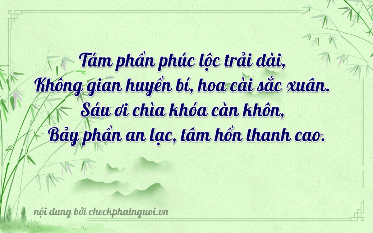 Bài thơ ý nghĩa cho <b>biển số 60F3-80678</b> tại website checkphatnguoi.vn