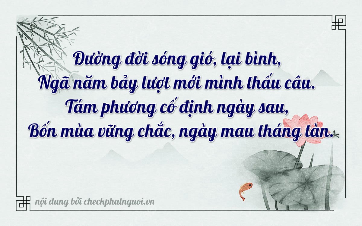 Bài thơ ý nghĩa cho <b>biển số 60F3-87584</b> tại website checkphatnguoi.vn