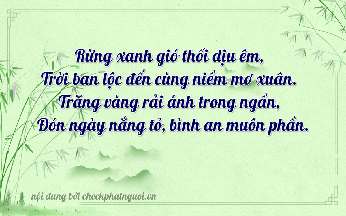 Bài thơ ý nghĩa cho <b>biển số 60F3-94721</b> tại website checkphatnguoi.vn