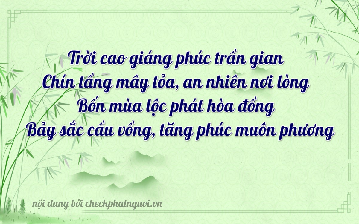 Bài thơ ý nghĩa cho <b>biển số 60F3-96874</b> tại website checkphatnguoi.vn