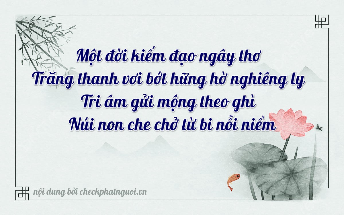 Bài thơ ý nghĩa cho <b>biển số 60F4-03201</b> tại website checkphatnguoi.vn