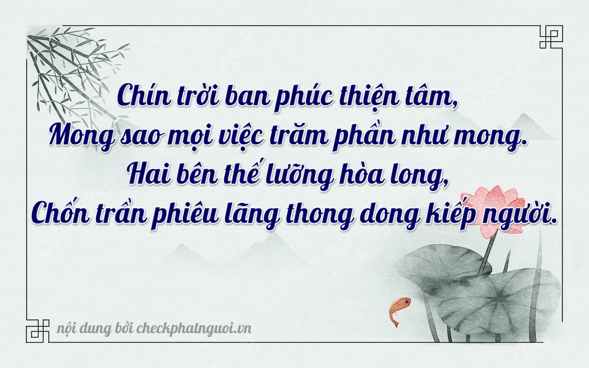 Bài thơ ý nghĩa cho <b>biển số 60F4-09276</b> tại website checkphatnguoi.vn