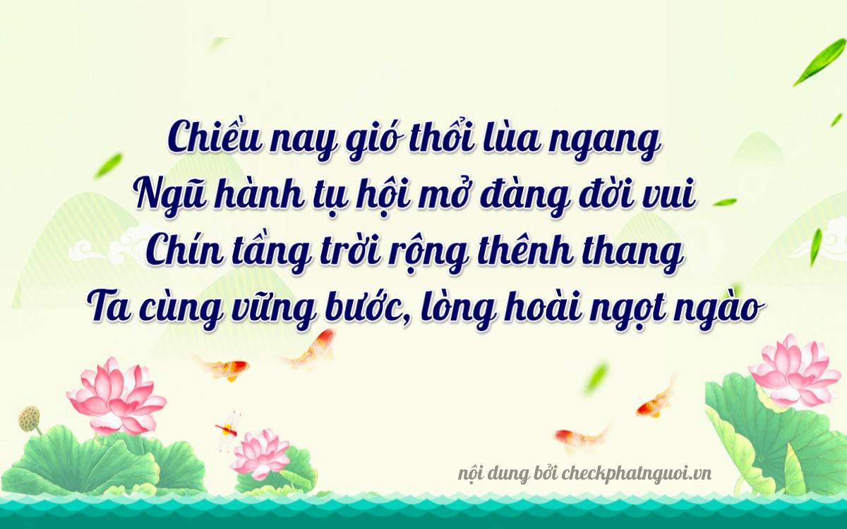 Bài thơ ý nghĩa cho <b>biển số 60F4-09901</b> tại website checkphatnguoi.vn