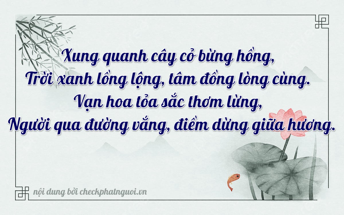 Bài thơ ý nghĩa cho <b>biển số 60F4-12519</b> tại website checkphatnguoi.vn