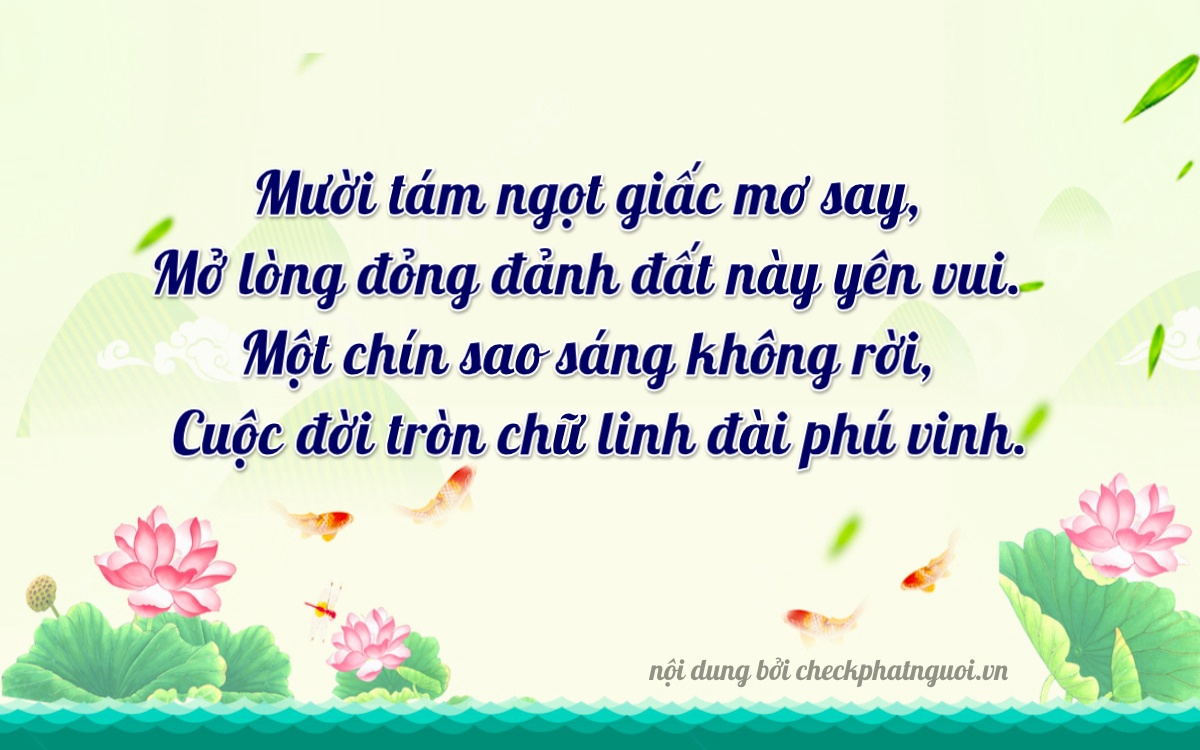 Bài thơ ý nghĩa cho <b>biển số 60F4-18190</b> tại website checkphatnguoi.vn