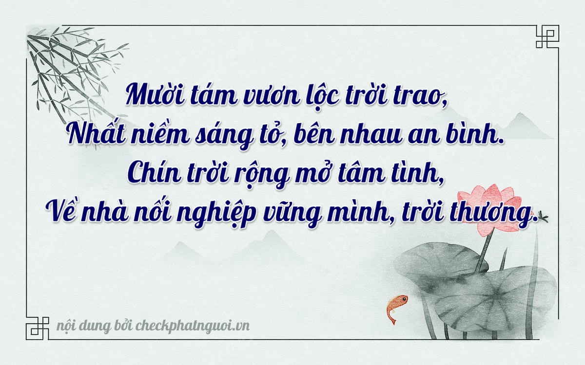 Bài thơ ý nghĩa cho <b>biển số 60F4-18199</b> tại website checkphatnguoi.vn