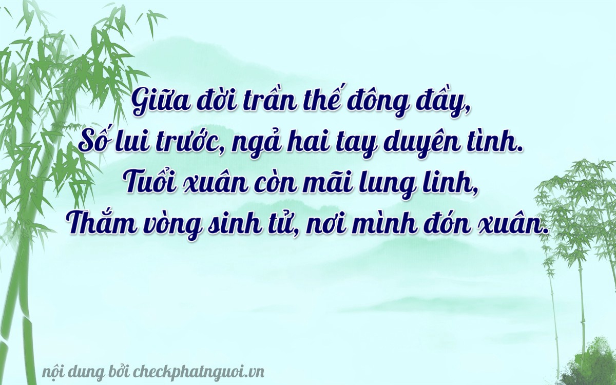Bài thơ ý nghĩa cho <b>biển số 60F4-25333</b> tại website checkphatnguoi.vn
